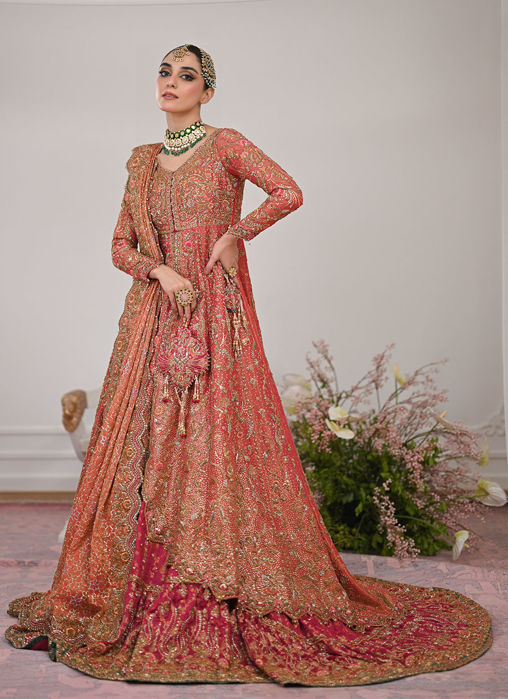 Maisha trailed kalidaar with farshi bridal