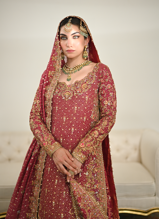 Mehtab scarlet farshi bridal