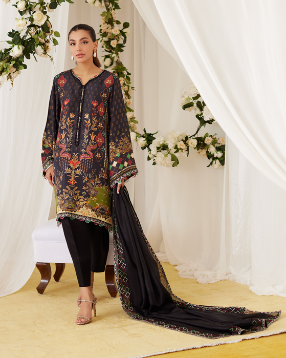 Picture of Maala Printed Raw Silk Shirt And Dupatta