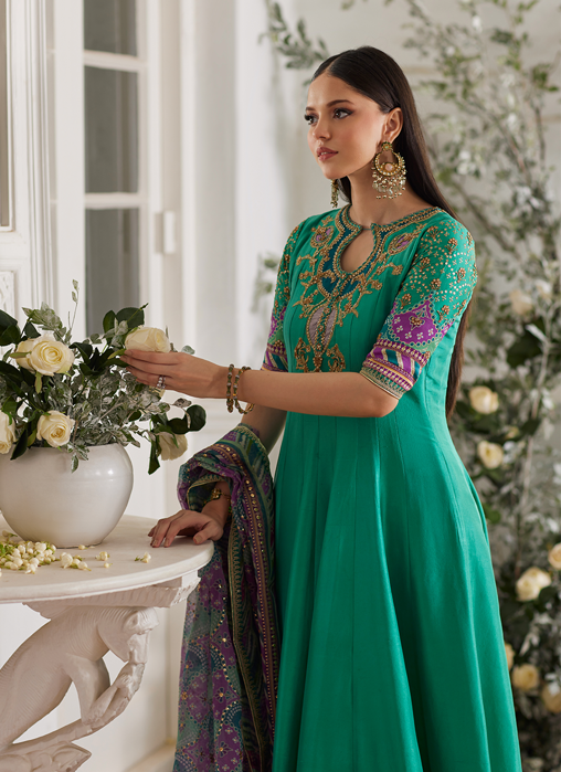 Ilyana Sea Green Kalidaar