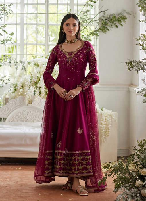 Picture of Jihan Fuschia Kalidaar and Dupatta
