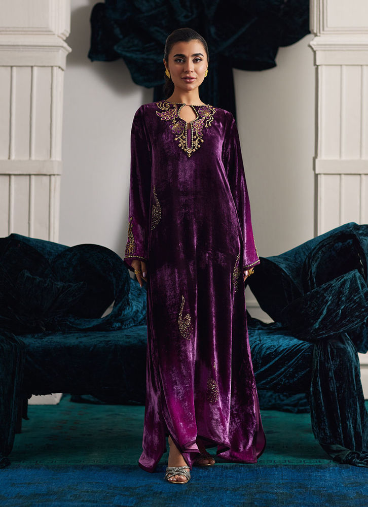 Picture of Nia Ombre Velvet Kaftan