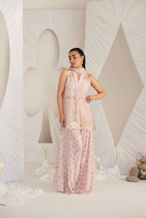 Picture of Kyma Blush Organza Jacket and Dupatta