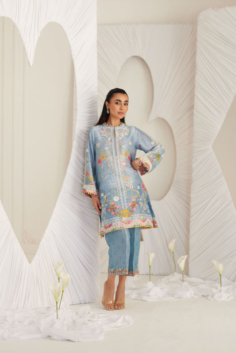 Carla Slate Blue Shirt and Pants