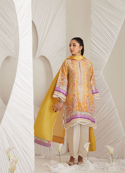 Anima Mustard Shirt and Dupatta