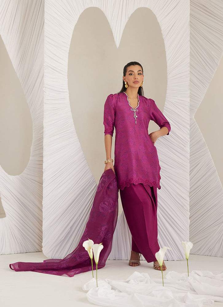Picture of Sev Magenta Shirt and Dupatta