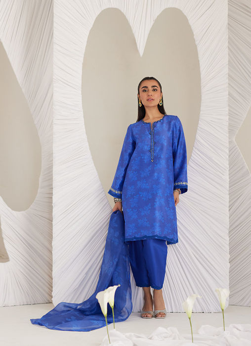 Picture of Electra Cobalt Shirt and Dupatta