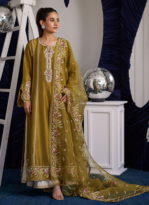 Picture of Rue Olive Shirt And Dupatta