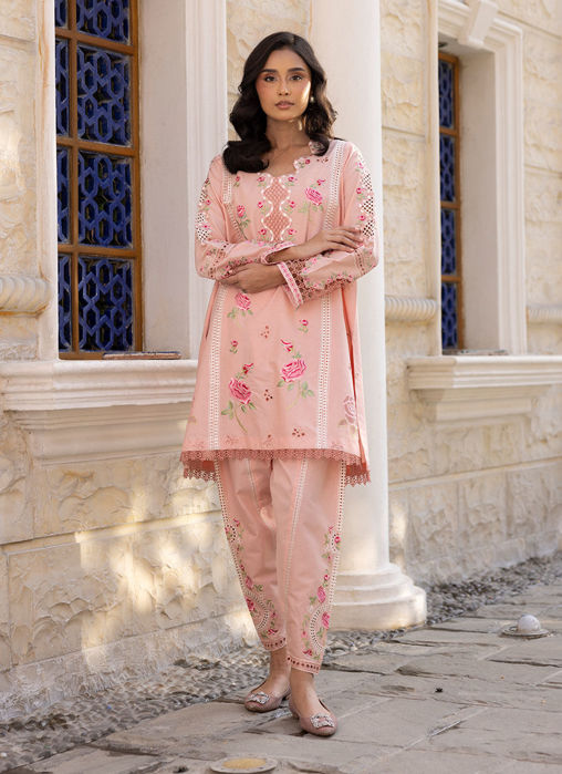 Pink Rose with Shalwar