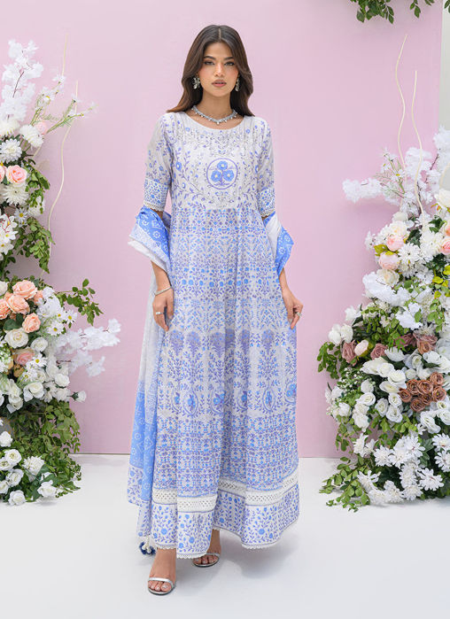 Picture of Azure Blue - Shirt and Dupatta