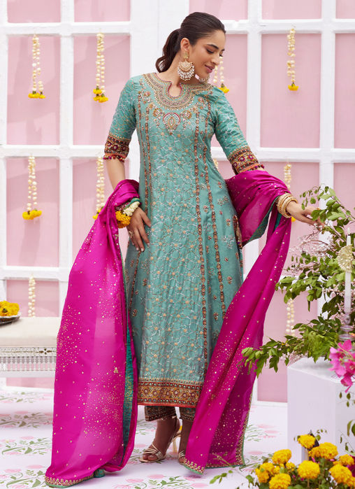 Picture of Malina Sage Shirt and Dupatta