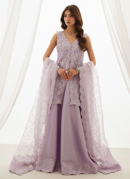 Picture of Lumi Lavender Shirt, Lehenga And Dupatta