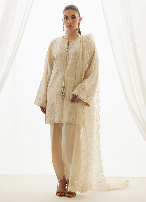 Picture of Mavi Ivory Shirt And Dupatta