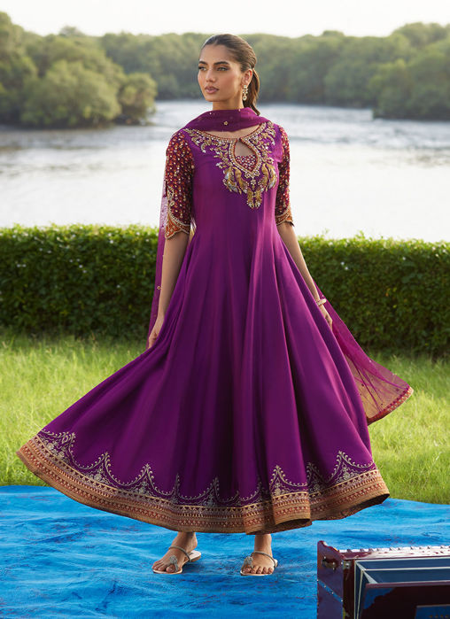 Picture of Pehil Purple And Dupatta Kalidaar