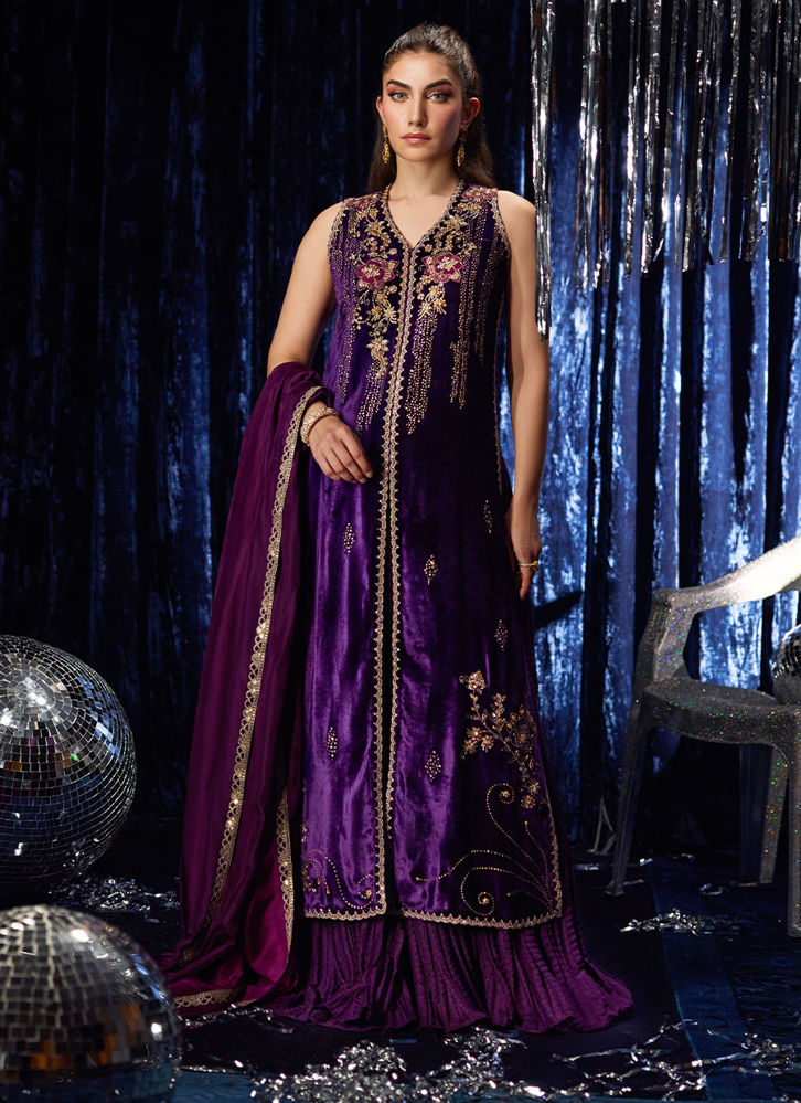 Picture of Amima Aubergine Shirt And Dupatta