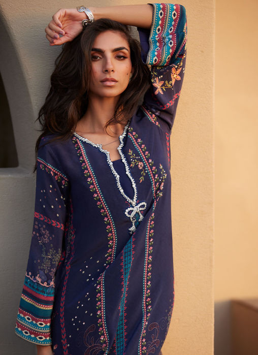 Zahara Midnight Crepe Kaftan