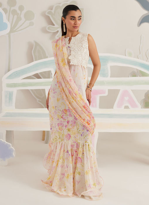 Picture of Airelle Bloom Draped Saree Dress