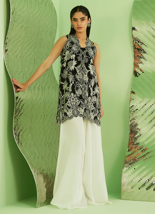 Raiya Jacket And Ivory Drape Pants