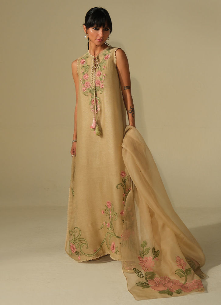 Picture of Beige Rose Shirt with Pants