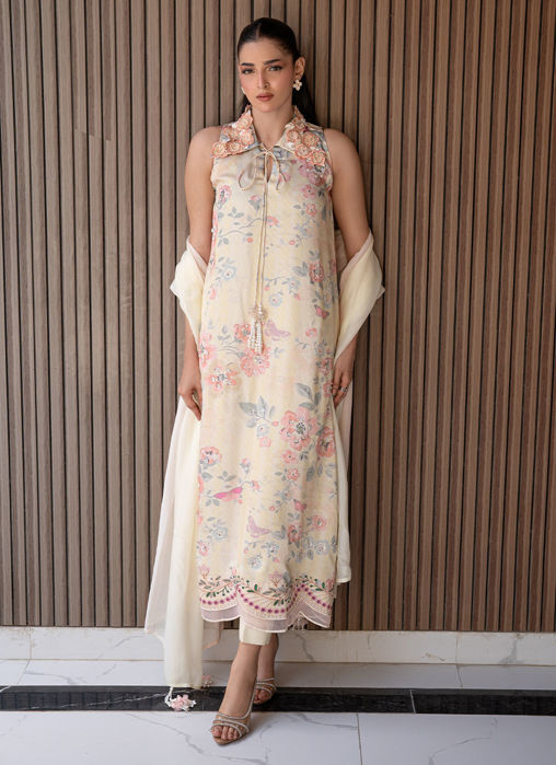 Butter Yellow Grace - Shirt and Dupatta