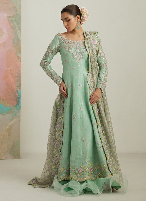 Picture of Kels Mint Hues Kalidaar And Lehnga
