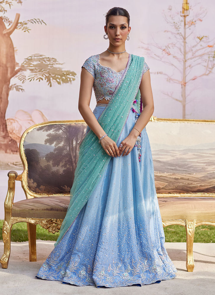 Picture of Clara Ice Blue Lehenga Choli