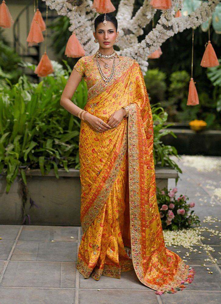 Picture of Wrenley Golden Yellow Saree