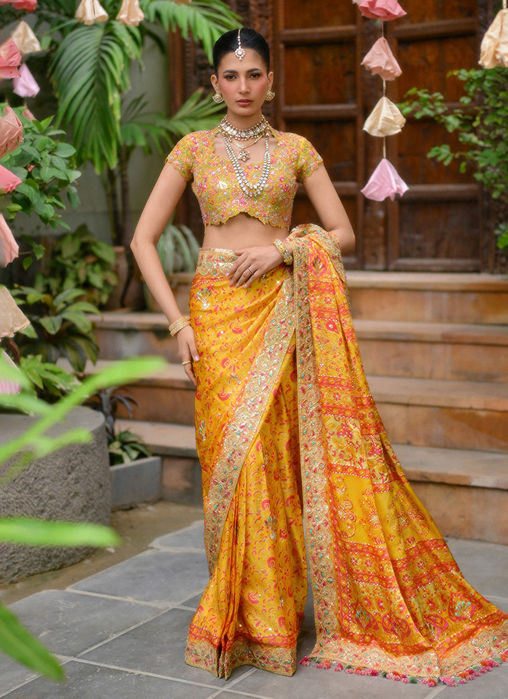 Wrenley Golde Yellow Saree