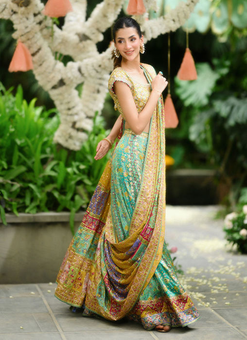 Calantha Emerald Green Lehnga Choli